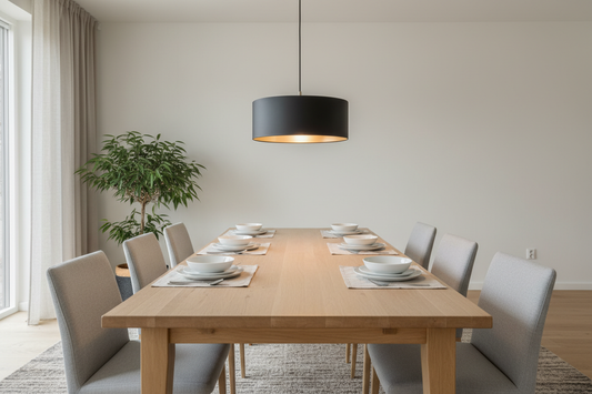 Pendant light hanging height above dining table