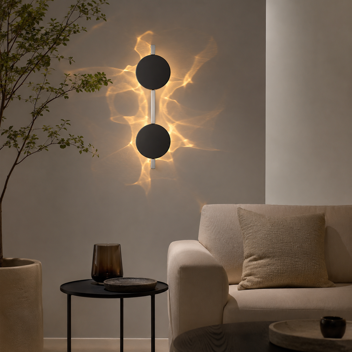 Wave Textured Stainless Steel Wall Lamp | Modern Minimalist Sconce