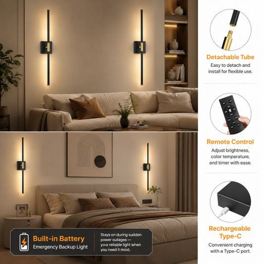 Black Iron Wall Sconce | Modern Minimalist Wall Lamp – LST Home