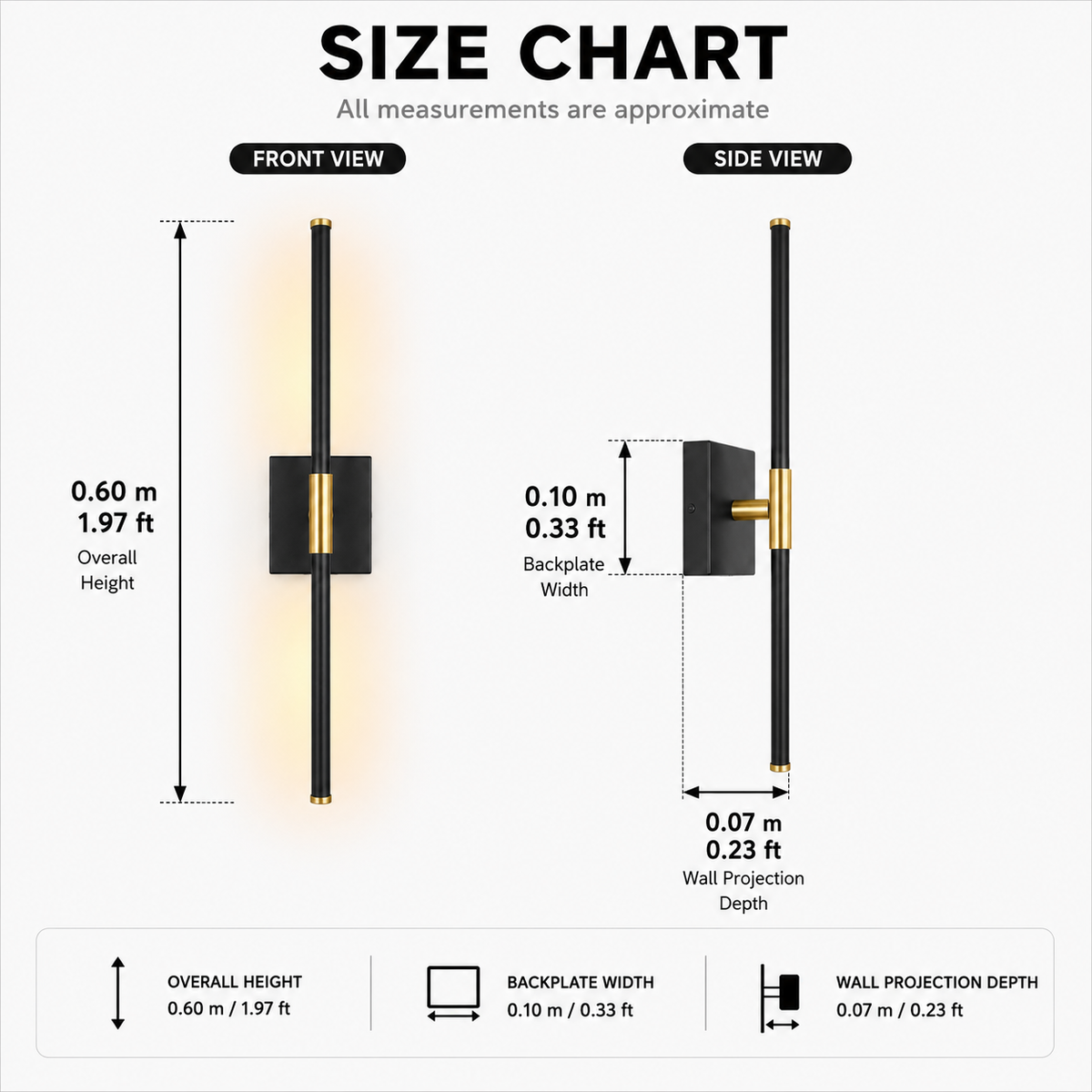 Black Iron Wall Sconce | Modern Minimalist Wall Lamp – LST Home