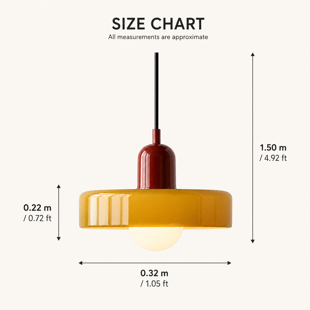 Macaron Glass Pendant Light | Minimalist Modern Ceiling Lamp