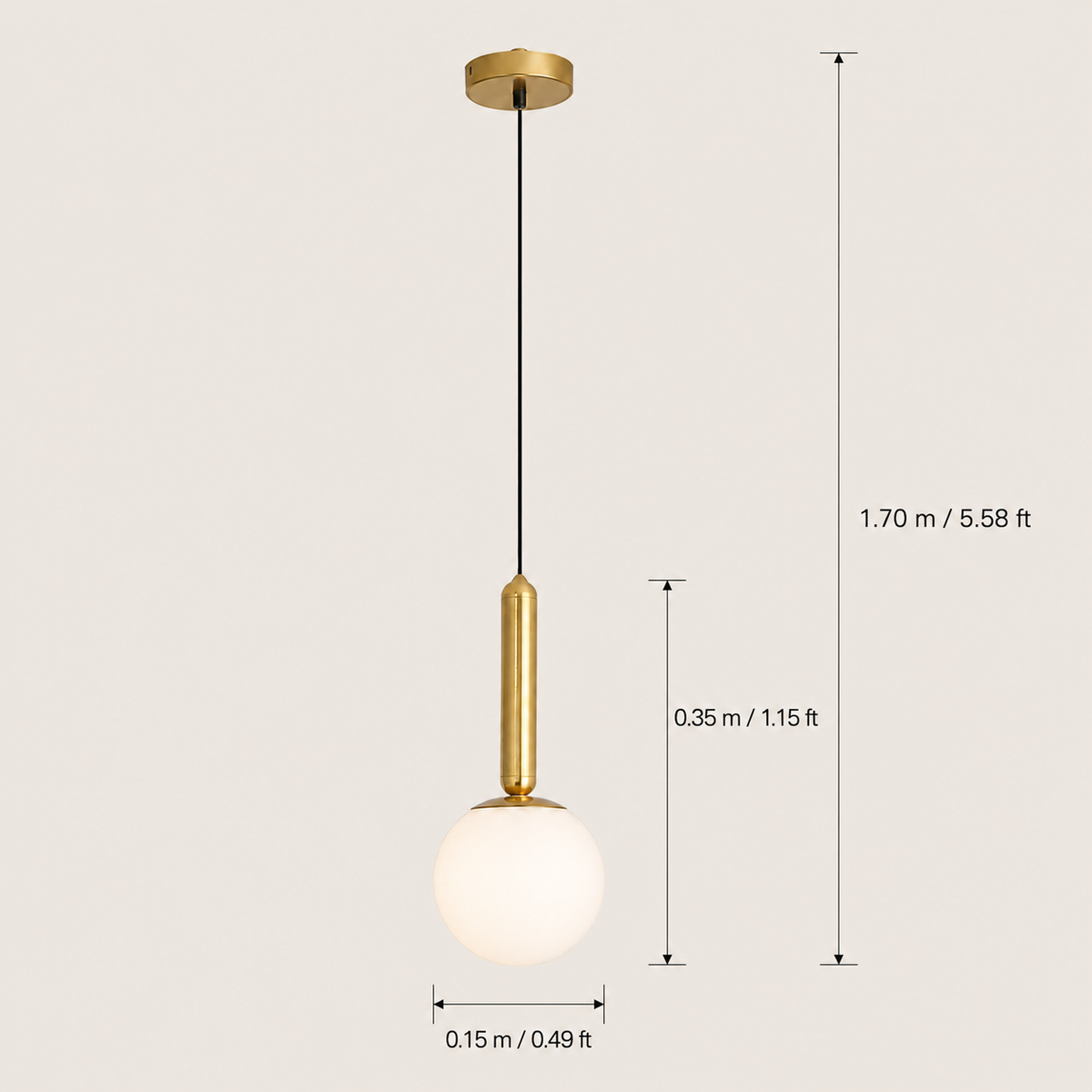 Minimalist White Glass Pendant Light | Dining & Hallway Ceiling Lamp