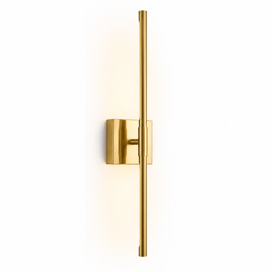 Gold Iron Wall Sconce | Modern Minimalist Wall Lamp for Bedroom, Living Room & Hallway